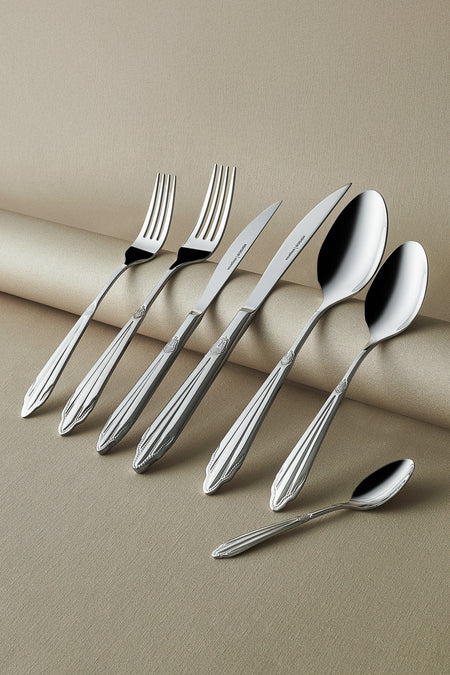 Karaca new mantilla elegance 84 Piece 12 Place Setting Flatware Boxed - MALLTURK