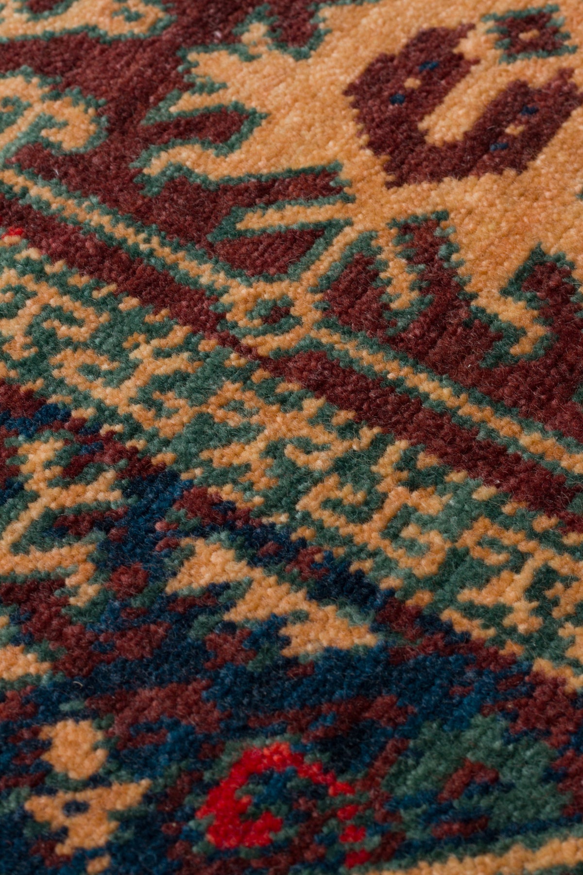 Nesem Rug Boutique EKOHALI Kadim KDM 09 Red Vintage Anatolian Motifs Featuring New Zellanda Wool with Produced Handcrafted - MALLTURK