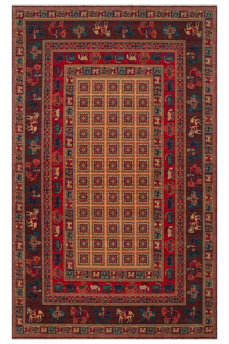 Eko Rug KADIM KDM 08 VIOLET Anatolian Motifs Featuring New Zellanda Wool with Produced Handcrafted High Traditional - MALLTURK