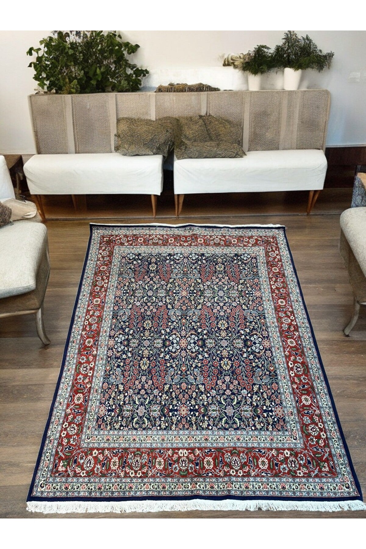 SIRVAN Rug Hand-Woven Hereke Rug - 164x224 - MALLTURK