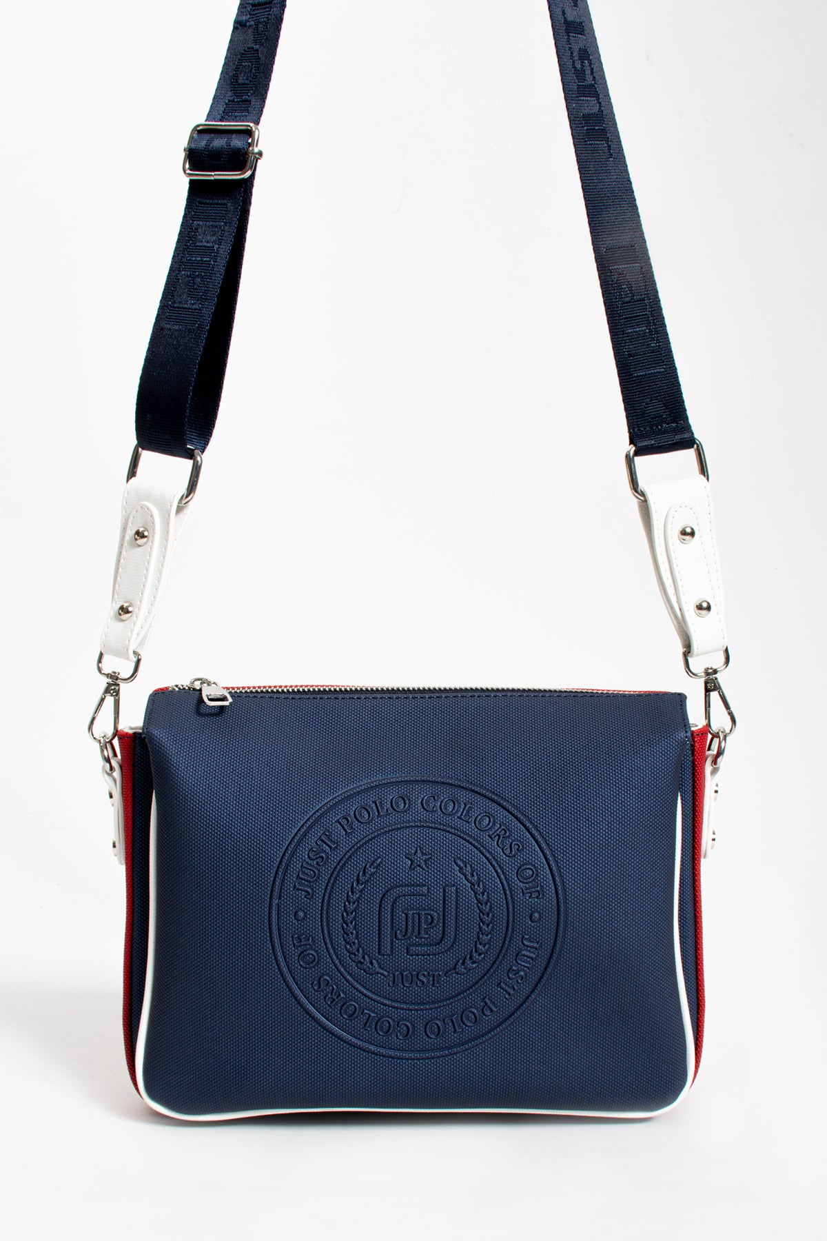 Just Polo Women's Shoulder & Messenger Bag, Polo Fabric, Color Navy Blue - MALLTURK