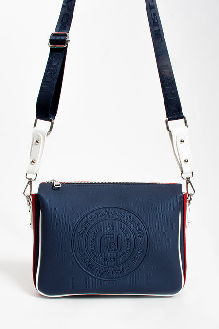 Just Polo Women's Shoulder & Messenger Bag, Polo Fabric, Color Navy Blue - MALLTURK