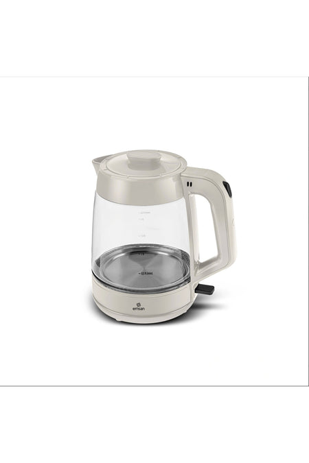Karaca EMSAN 1900 Watt 3.1 Liter Large Capacity 2-in-1 Glass Tea Maker and Kettle with Keep Warm Function - MALLTURK