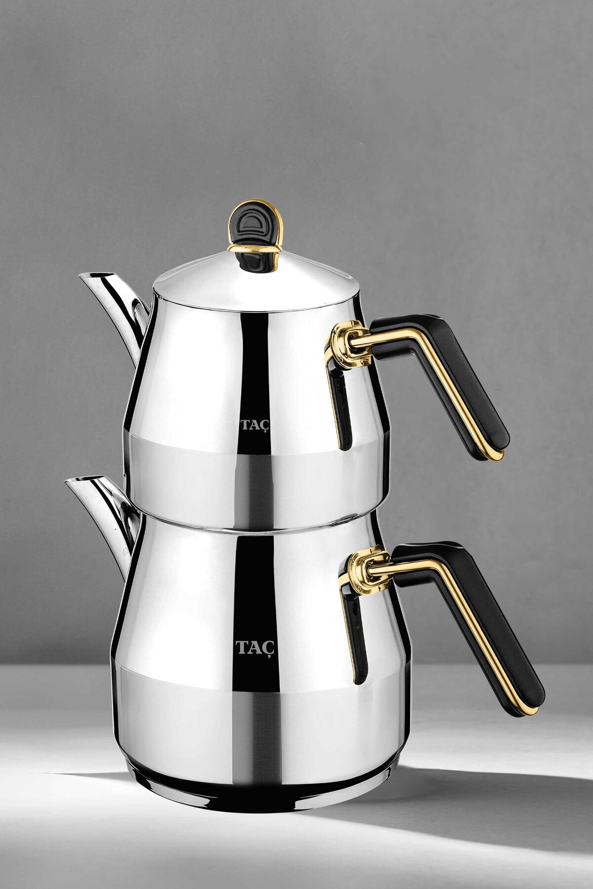 Tac Grossi Jumbo Size 4-Piece Stainless Steel Teapot Set Gold 2.00-3.50lt - MALLTURK