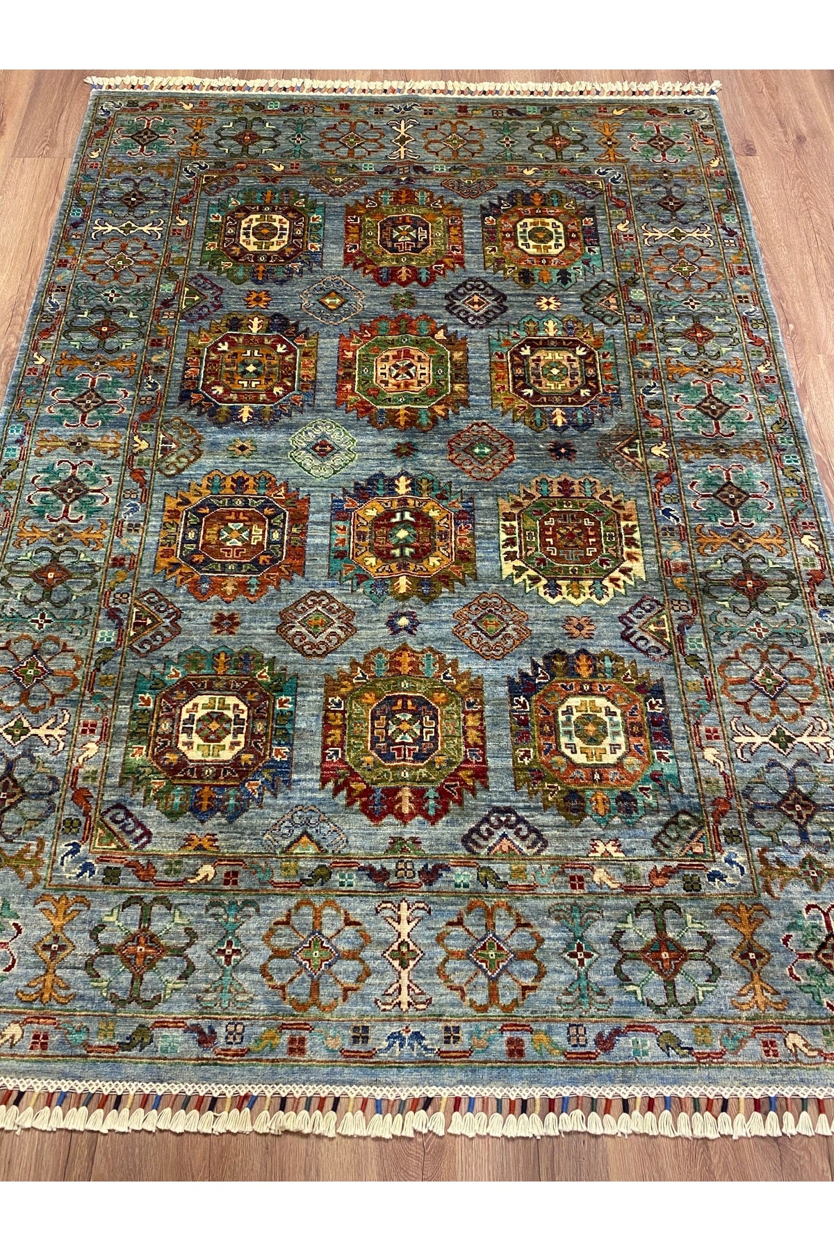fethiyehalikilim Hand-Woven Afghan Usak Rug %100 Wool %100 Hand-Woven Natural Decorative Rug Handcrafted Original Design