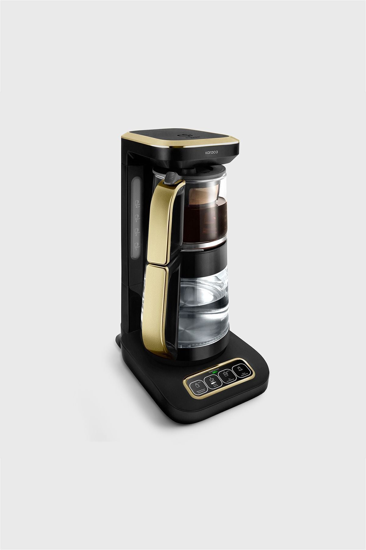 Karaca Tea Lover Robotea Pro 4 in 1 Talking Glass Tea Maker Mineral Gold - MALLTURK