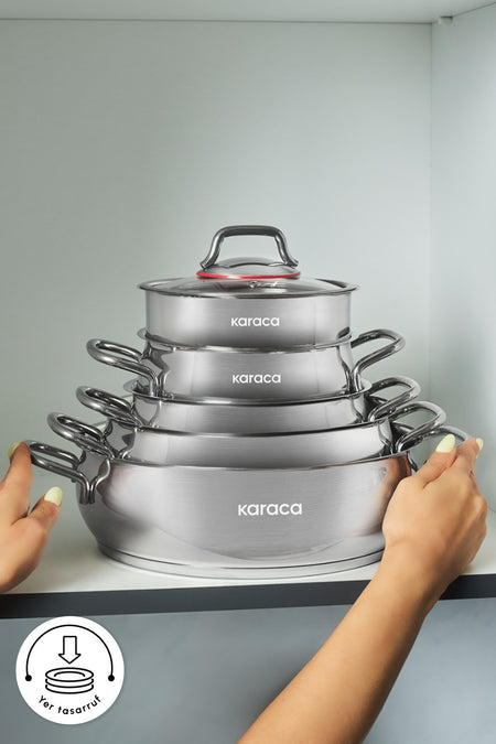 Karaca Emirgan Xl 10 Piece Saklama Kapli Cookware Set