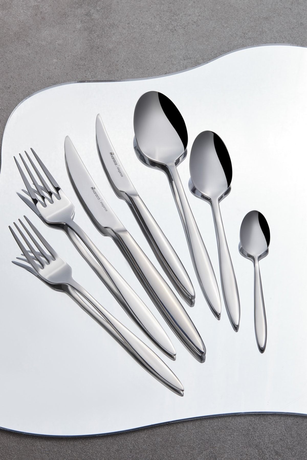 Karaca kai elegance 84 Piece 12 Place Setting Flatware Boxed 7080seri - MALLTURK