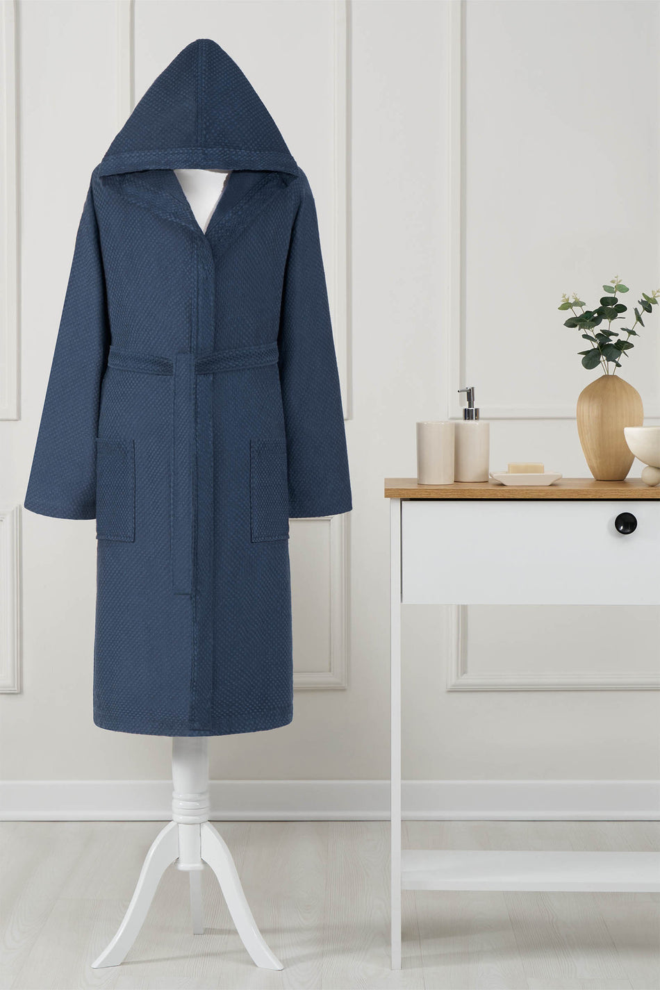 Ozdilek Grave Waffle Hooded Bathrobe - MALLTURK