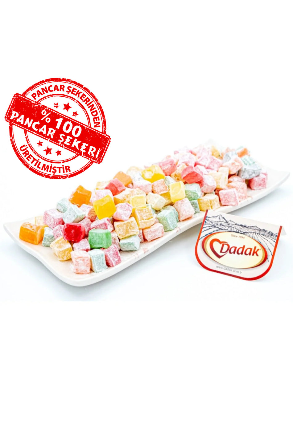 Dadak Turkish Delight and kuruyemis Fruit Flavored Mini Turkish Delight 1kg - MALLTURK