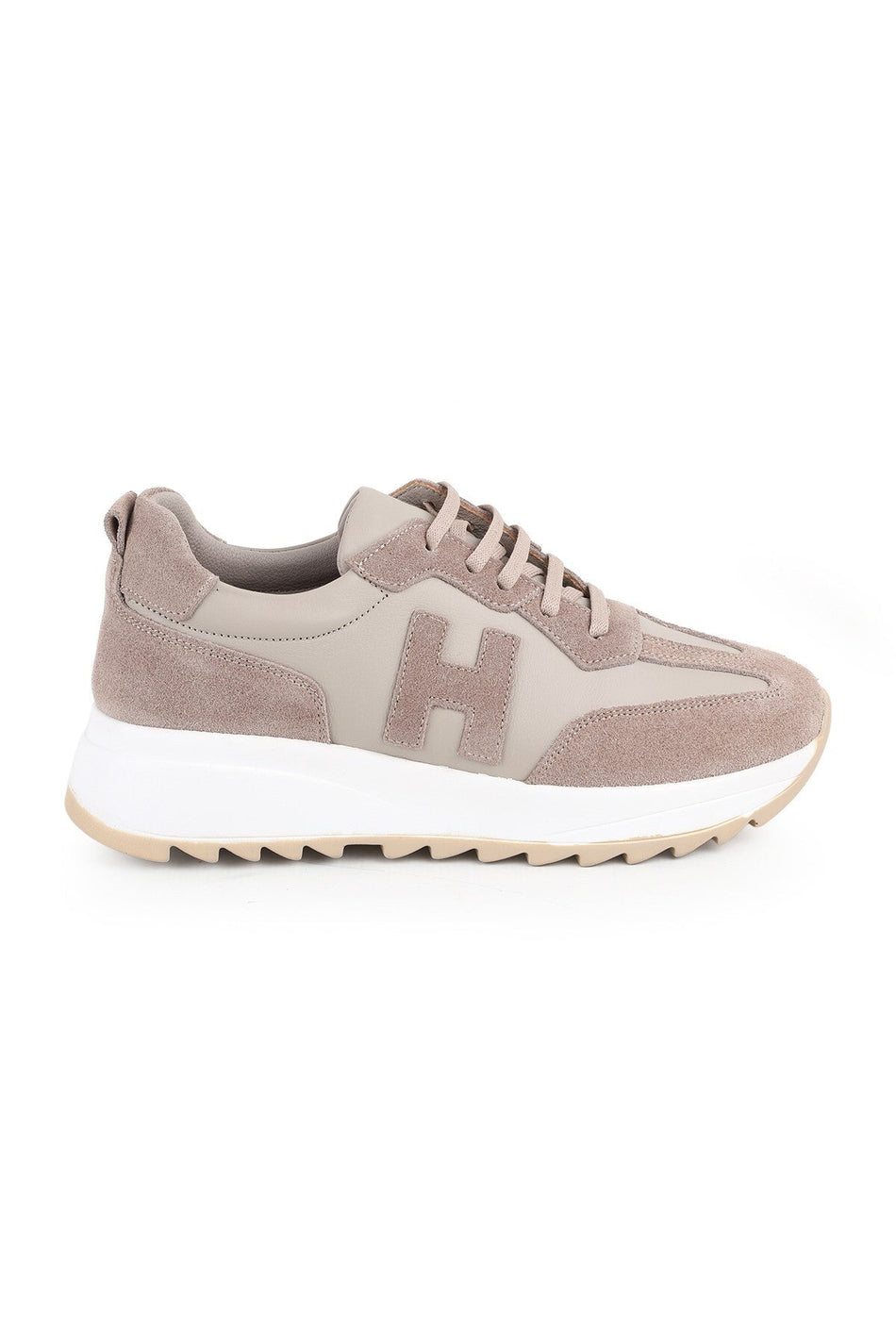 L086.923 Damen-Sneaker aus echtem Nerz-Veloursleder mit leichter EVA-Sohle, lässiger Schuh