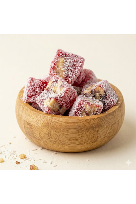 Domat pikan Walnut Turkish Delight Pomegranate Flavored 400 g - MALLTURK