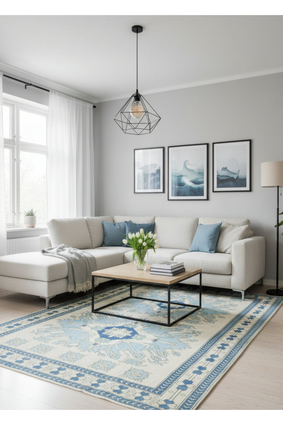 Soho Antiq Pendiya Geometric Design Wool Rug 232x336 cm - MALLTURK