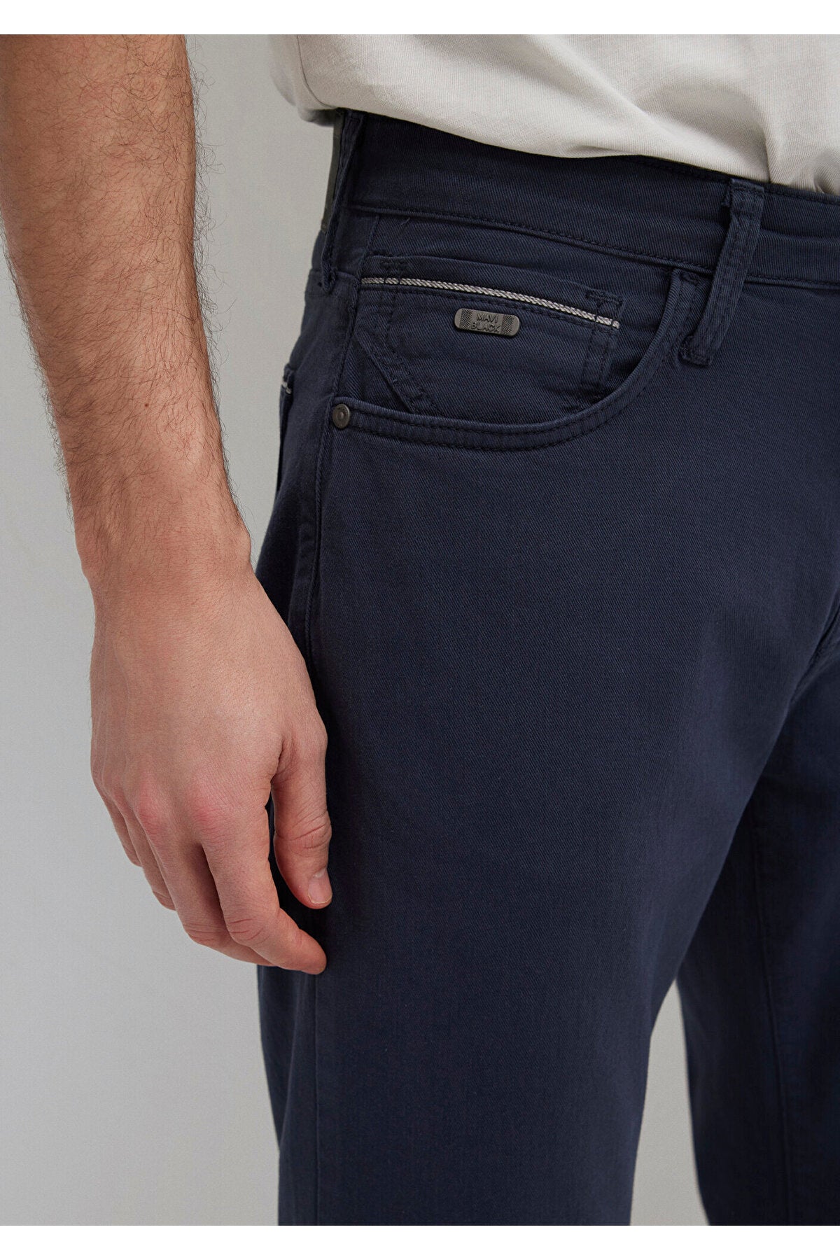 Mavi Marcus Black Navy Gabardine Trousers 00351A2793 - MALLTURK