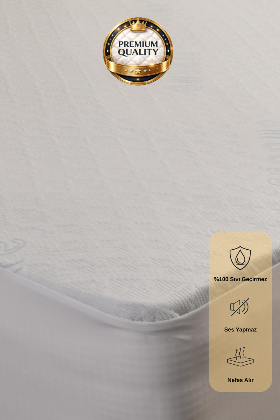 Elzenor Elegance Serin Tutan Waterproof Fitted Mattress Protector - MALLTURK