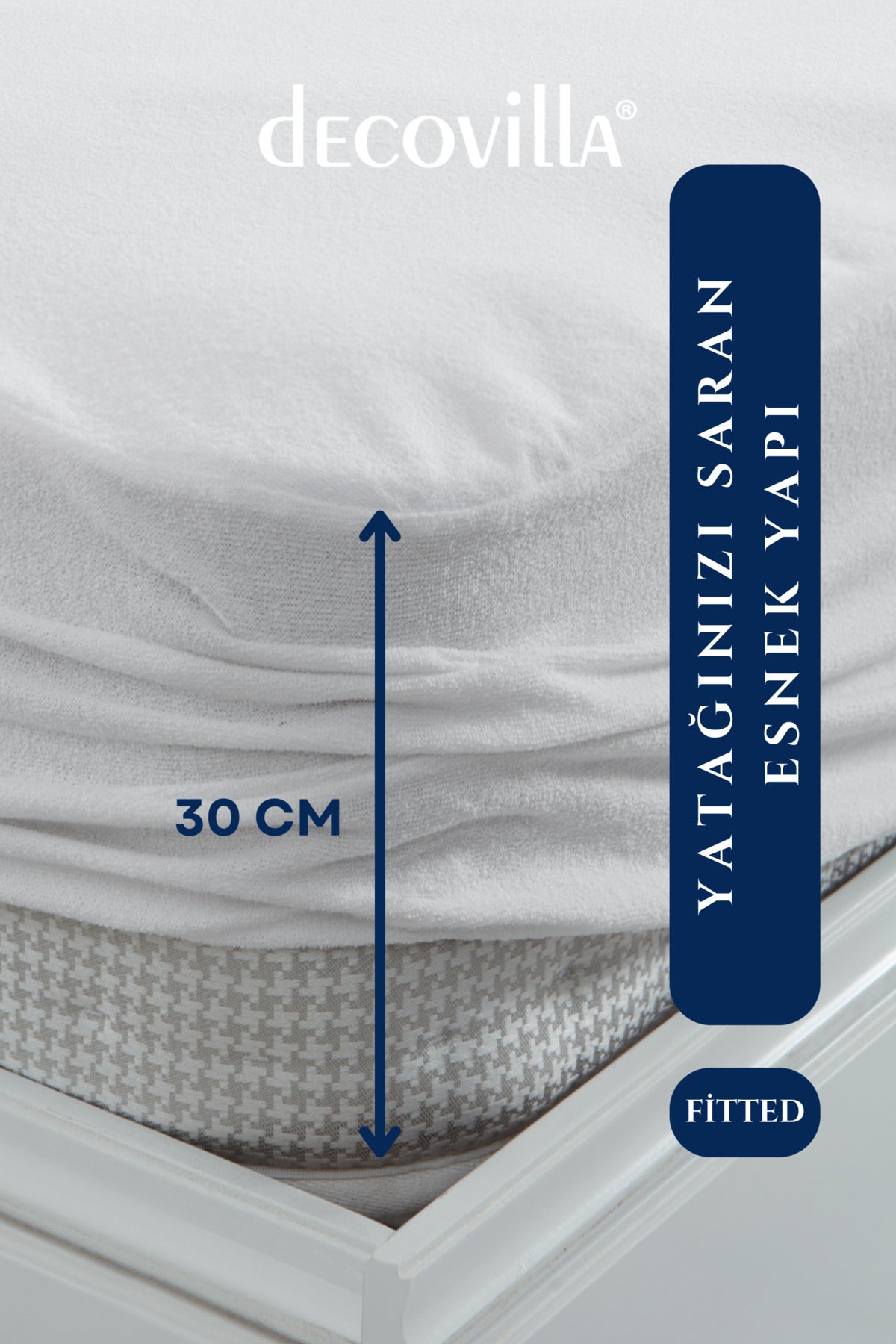 Decovilla Waterproof Cotton Fitted Baby & Kids Mattress Protector - MALLTURK