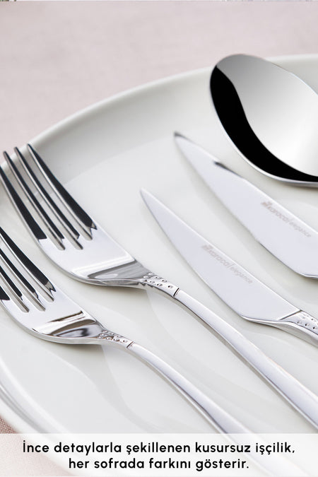 Karaca holey 84 Piece 12 Place Setting Flatware elegance set Boxed - MALLTURK