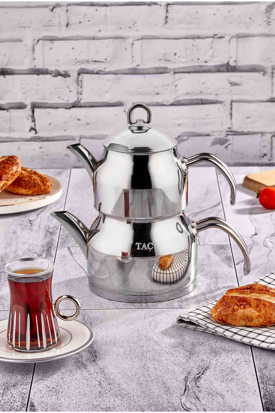Tac Grosso Mini size Teapot with Steel Lid - MALLTURK