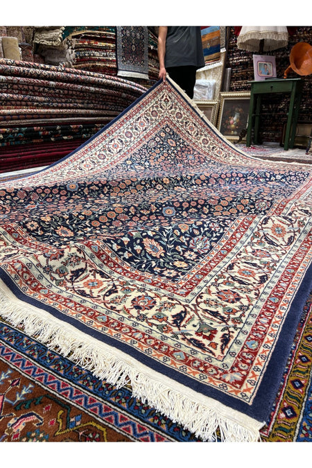 RD RAMAZAN DAG Hand Rug Art Hand-Woven Hereke Rug Signed Seven Mountains Flower 270x200 - MALLTURK