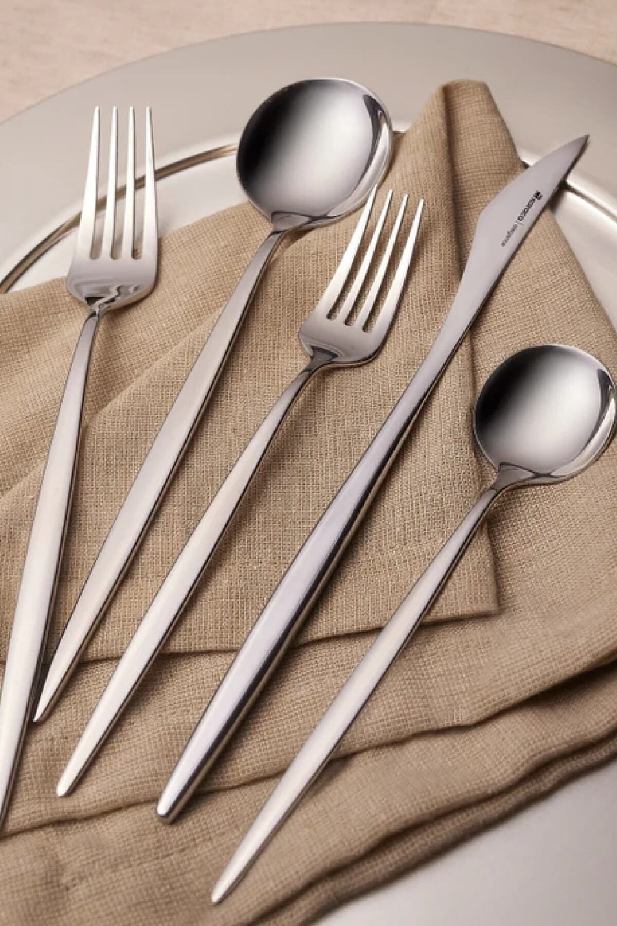 Karaca porto 60 Piece 12 Place Setting elegance Flatware Set Boxed - MALLTURK