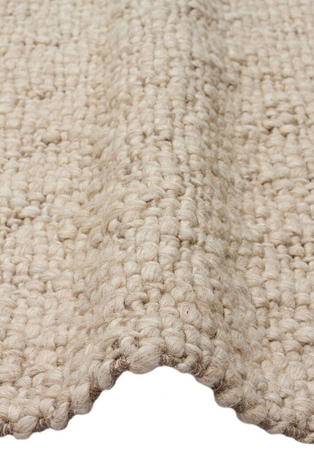 Vog Rug Loopy Hand-Woven Pure Wool and Cotton Rug Scandinavian Style Soft Textured Beige/Gray/Cream Color VogCHK