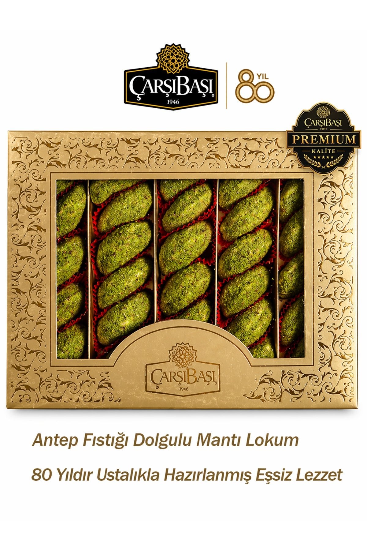 carsibasi Pistachio ruyasi Pistachio manti Turkish Delight 600 g - MALLTURK