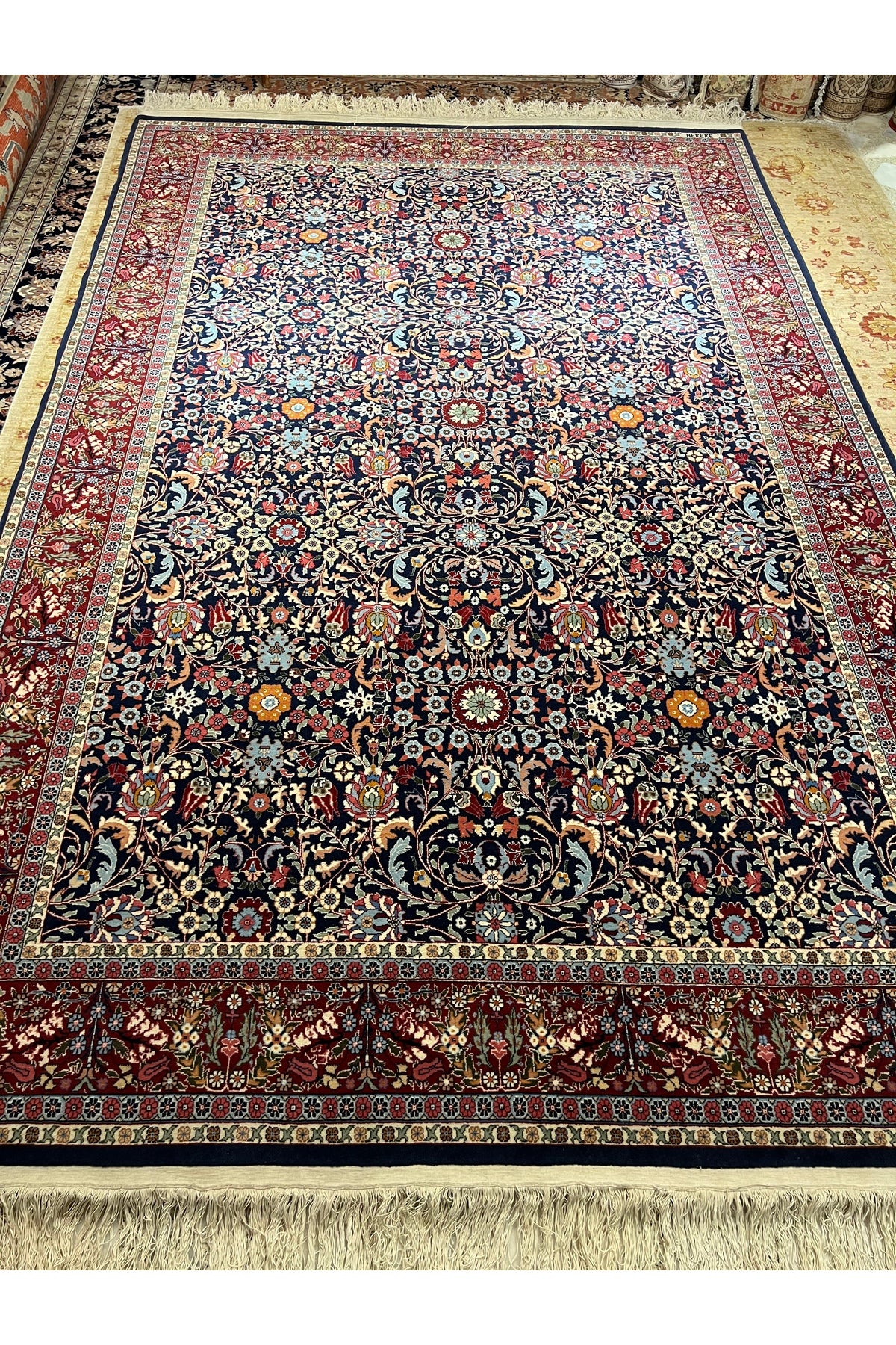 RD RAMAZAN DAG Hand Rug Art Hand-Woven Hereke Rug Imzalidir Lalezar Design Size 300x200 - MALLTURK