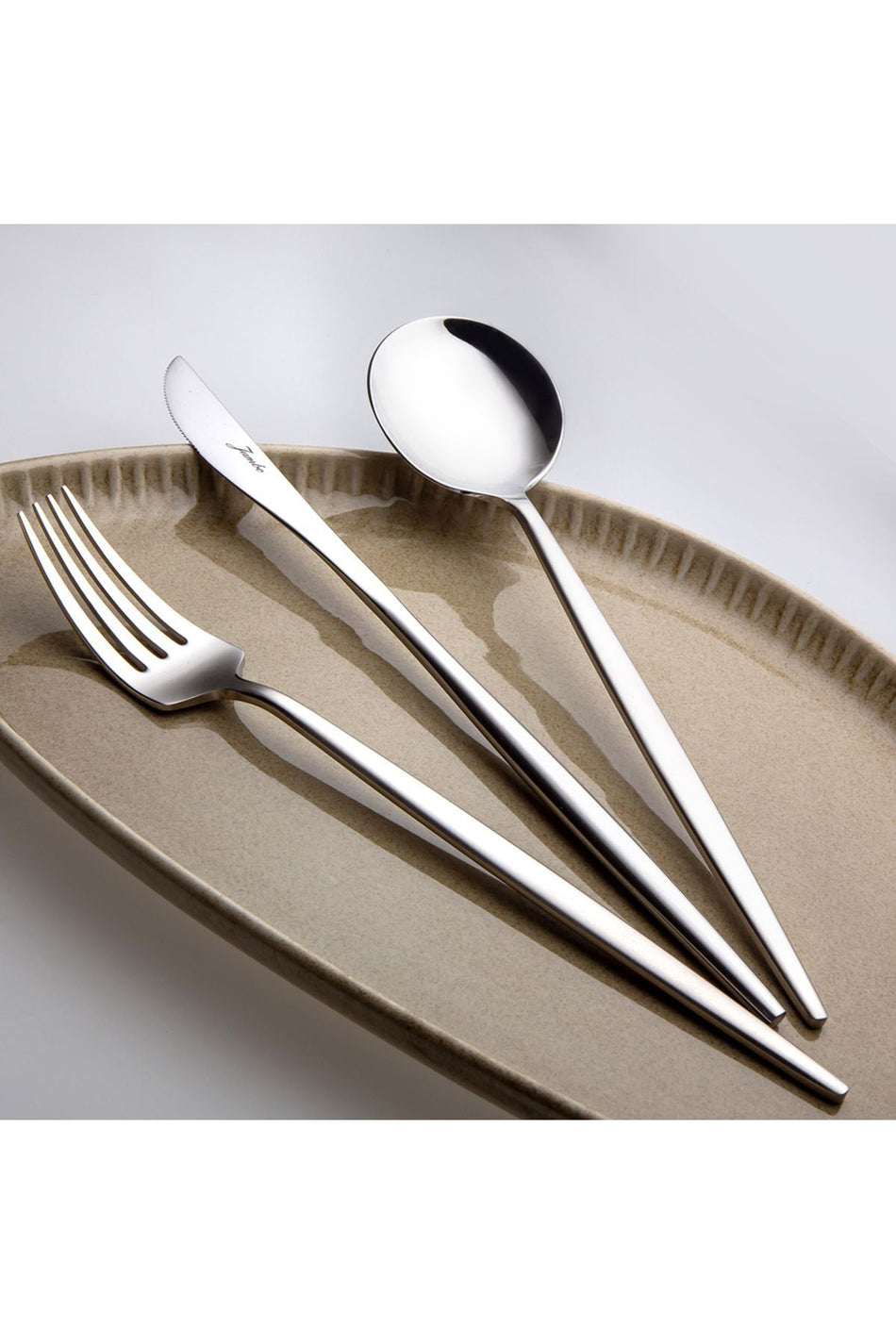 Jumbo 9000 mat Steel 84 Piece 12 Place Setting Flatware Set - MALLTURK