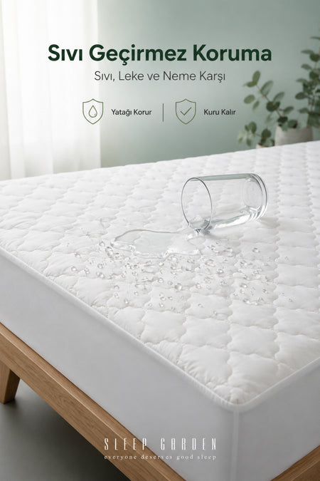 Sleep Garden Natura Collection Waterproof Fitted Mattress Protector - MALLTURK