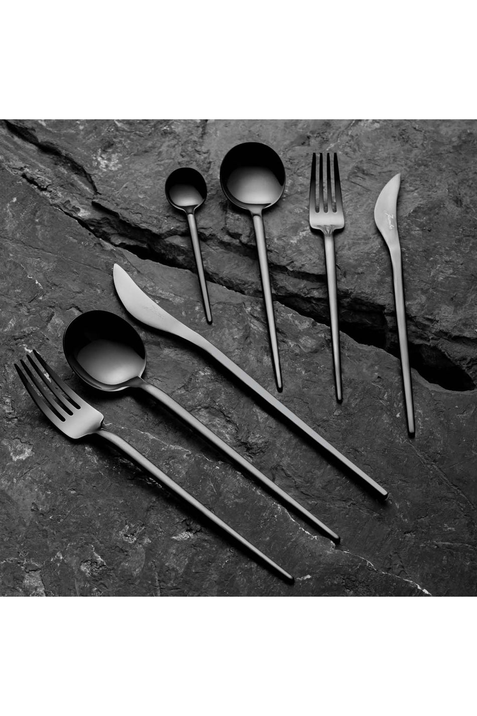 Jumbo 4400 fallen 84 Piece 12 Place Setting Steel Flatware Set - MALLTURK
