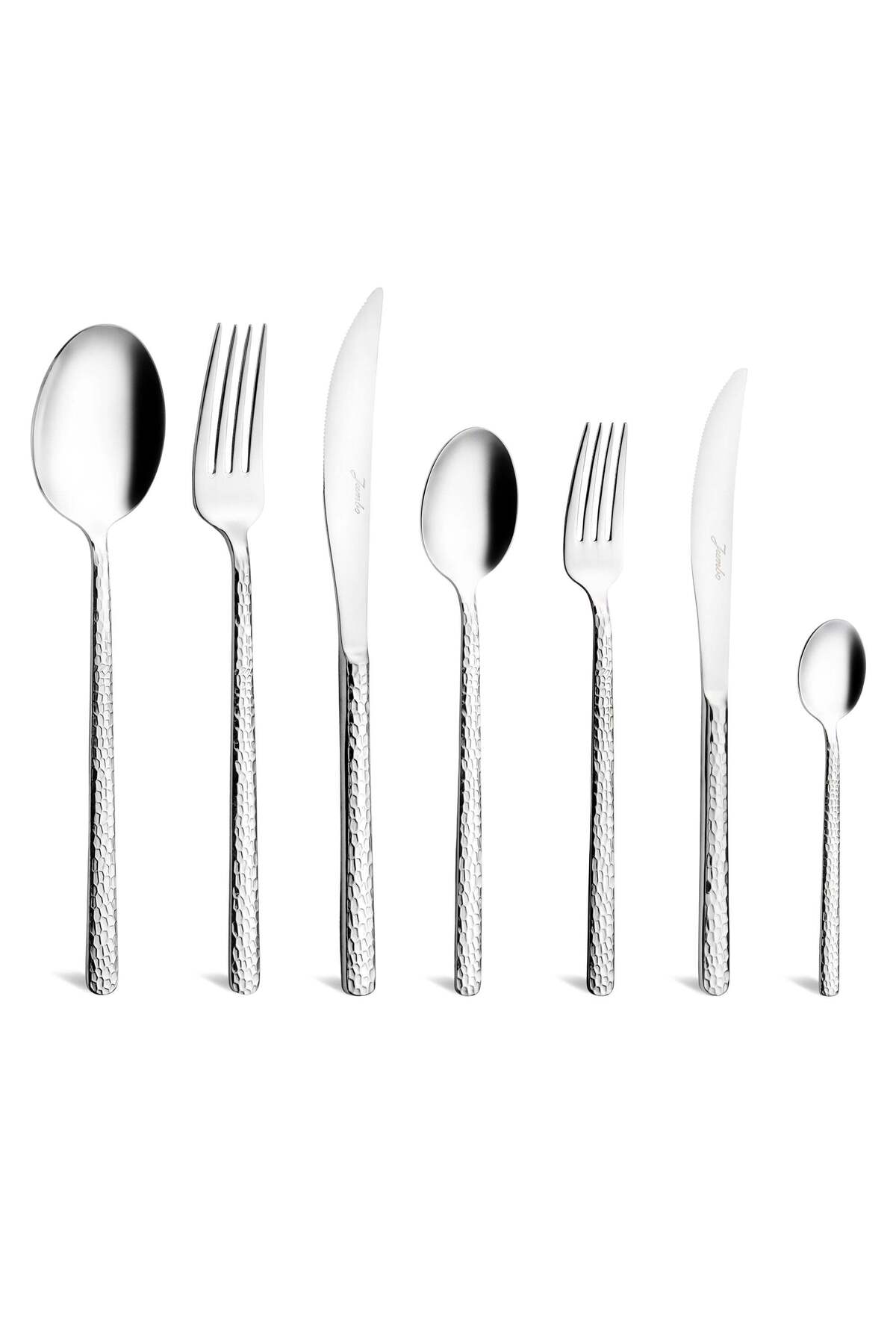 Jumbo 2900 vannes desenli 84 Piece 12 Place Setting Flatware Set - MALLTURK