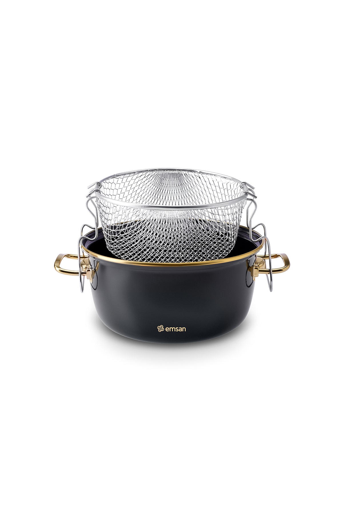 Emsan Nostalji Enamel Frying Pot Antrasit - MALLTURK