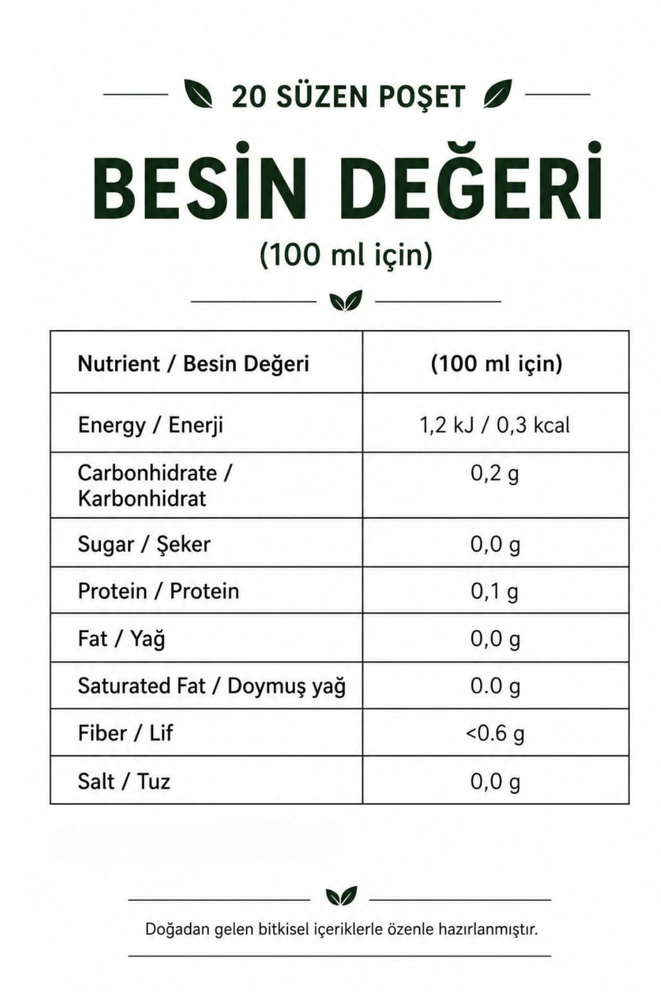 Nursima Mate Herbal Tea, 20 Filter Bags