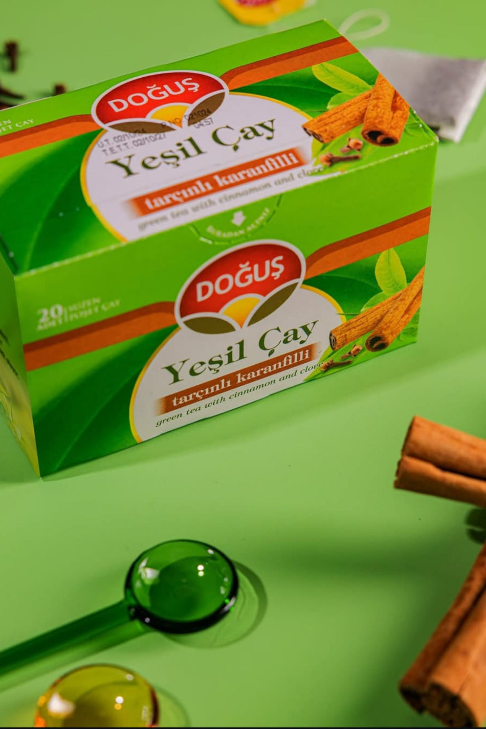Teh Hijau Dogus dengan Kayu Manis-Cengkih, 20 Kantong Teh x 2 Pak