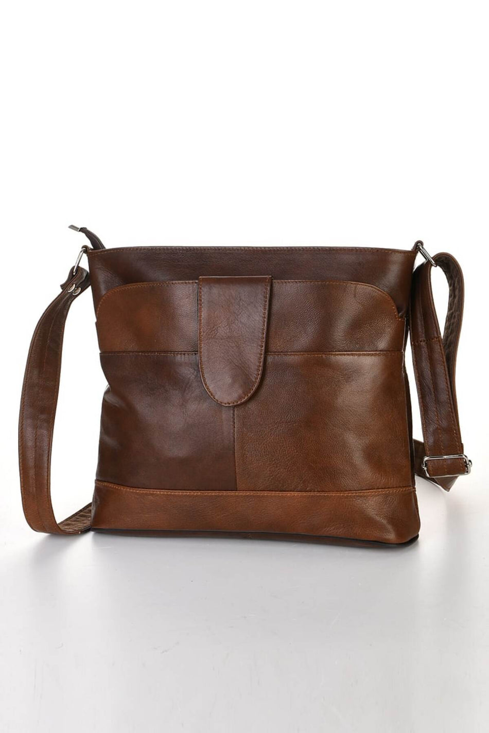 Fubileather Genuine Leather Crossbody Messenger Bag Green