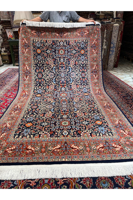 RD RAMAZAN DAG Hand Rug Art Hand-Woven Hereke Rug 100.Anniversary Series Lalezar Design Sumerbank Weave Size 270x153 - MALLTURK
