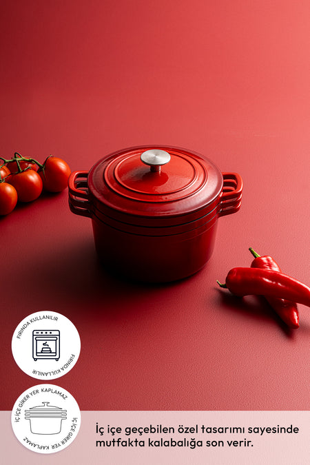 Emsan Fortino Cast Cast Cookware Set 4 Piece 22 cm