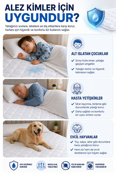 Mislina Home Waterproof Microfiber Quilted Fitted Baby & Kids Mattress Protector - MALLTURK