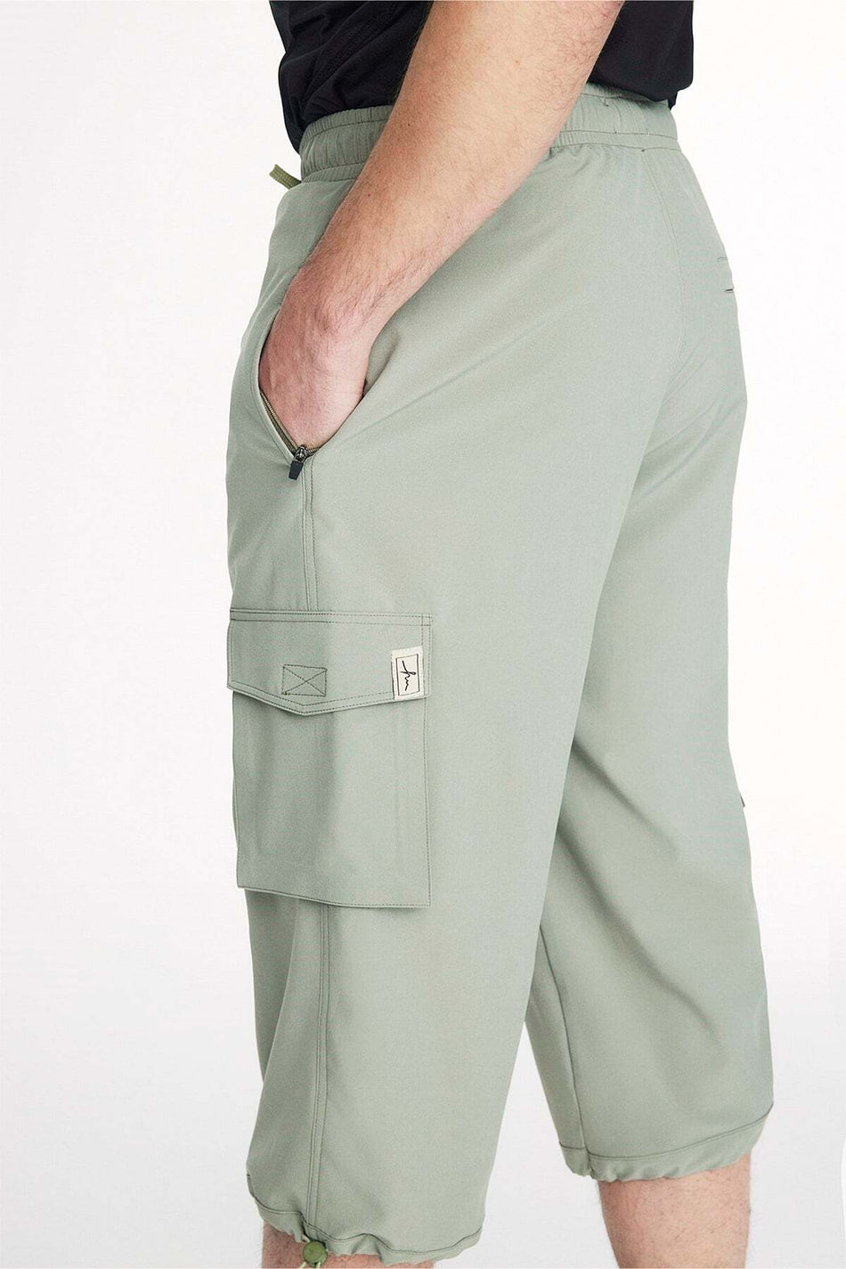 Hasema Cargo Pocket Green Men's Capri Pants 6018