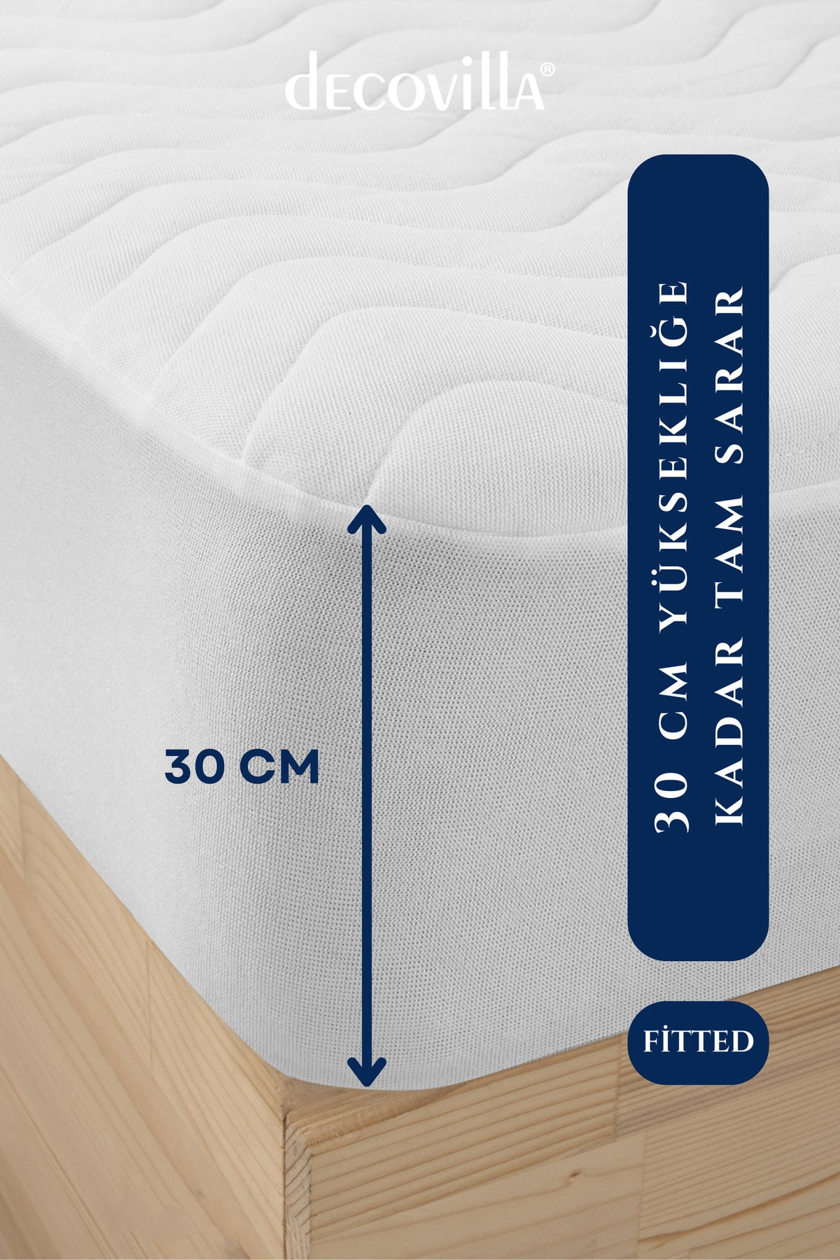 Decovilla Micro Waterproof Microfiber Quilted Fitted Mattress Protector - MALLTURK