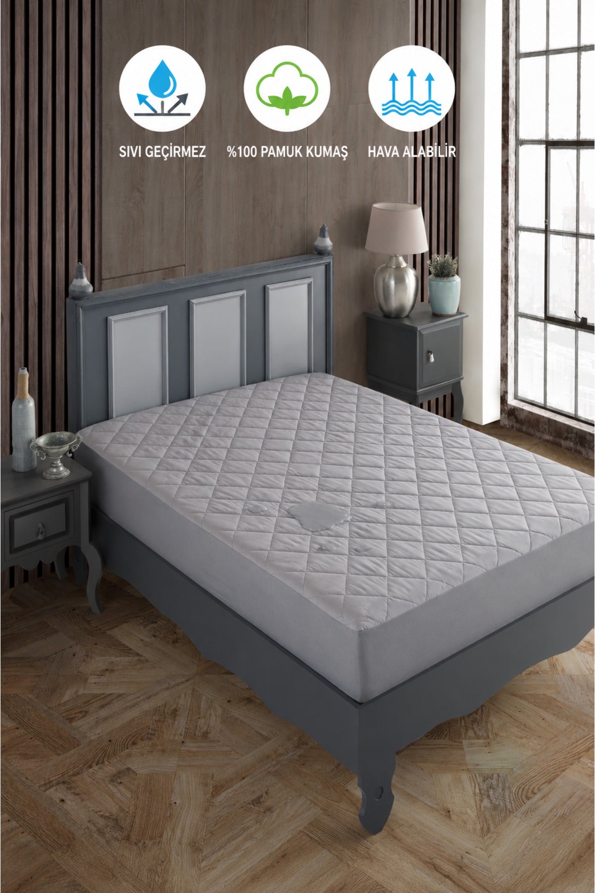 sevilya Waterproof Cotton Quilted Mattress Protector - MALLTURK