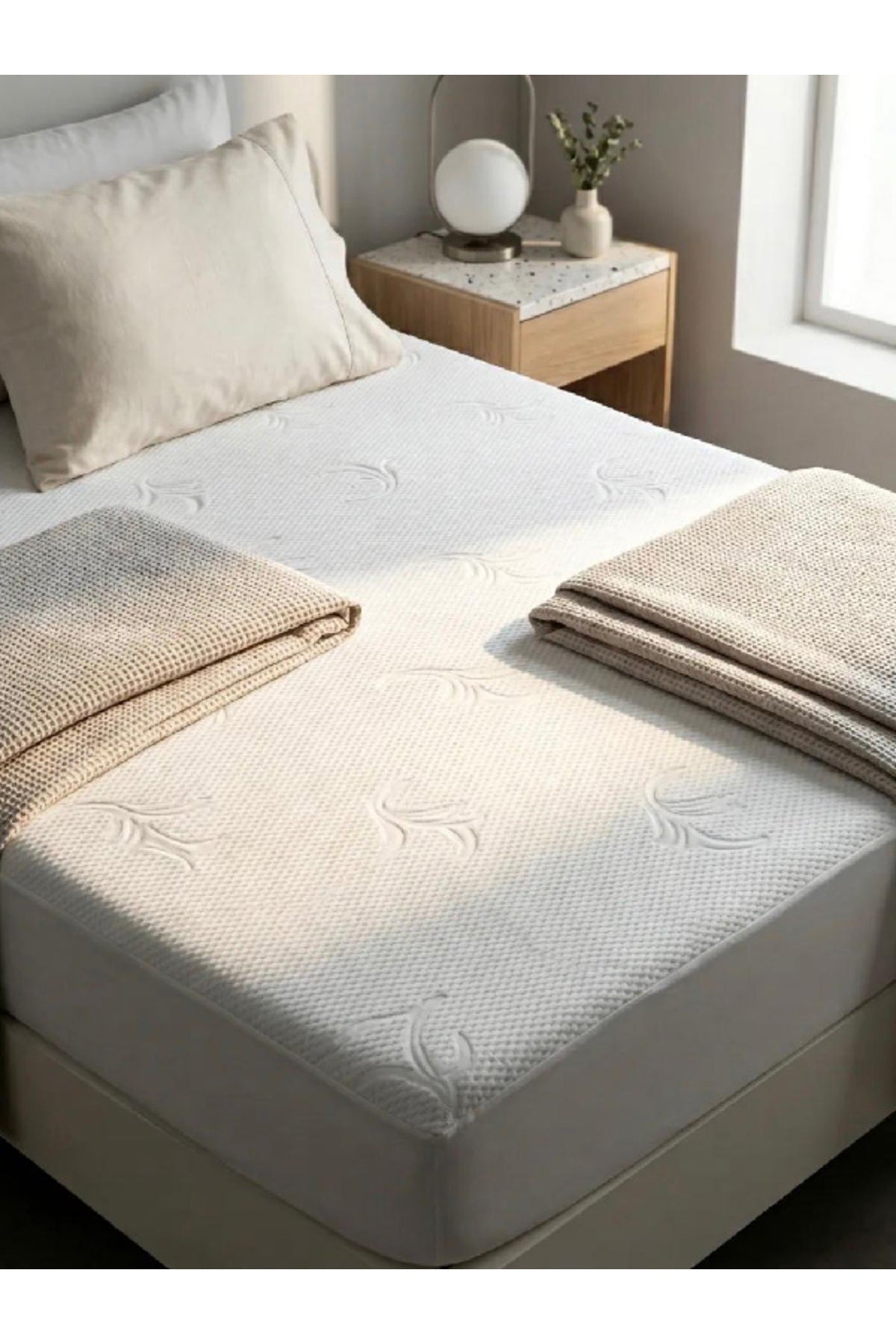 PIRILTI COLLECTION Waterproof Bamboo Fitted Mattress Protector - MALLTURK