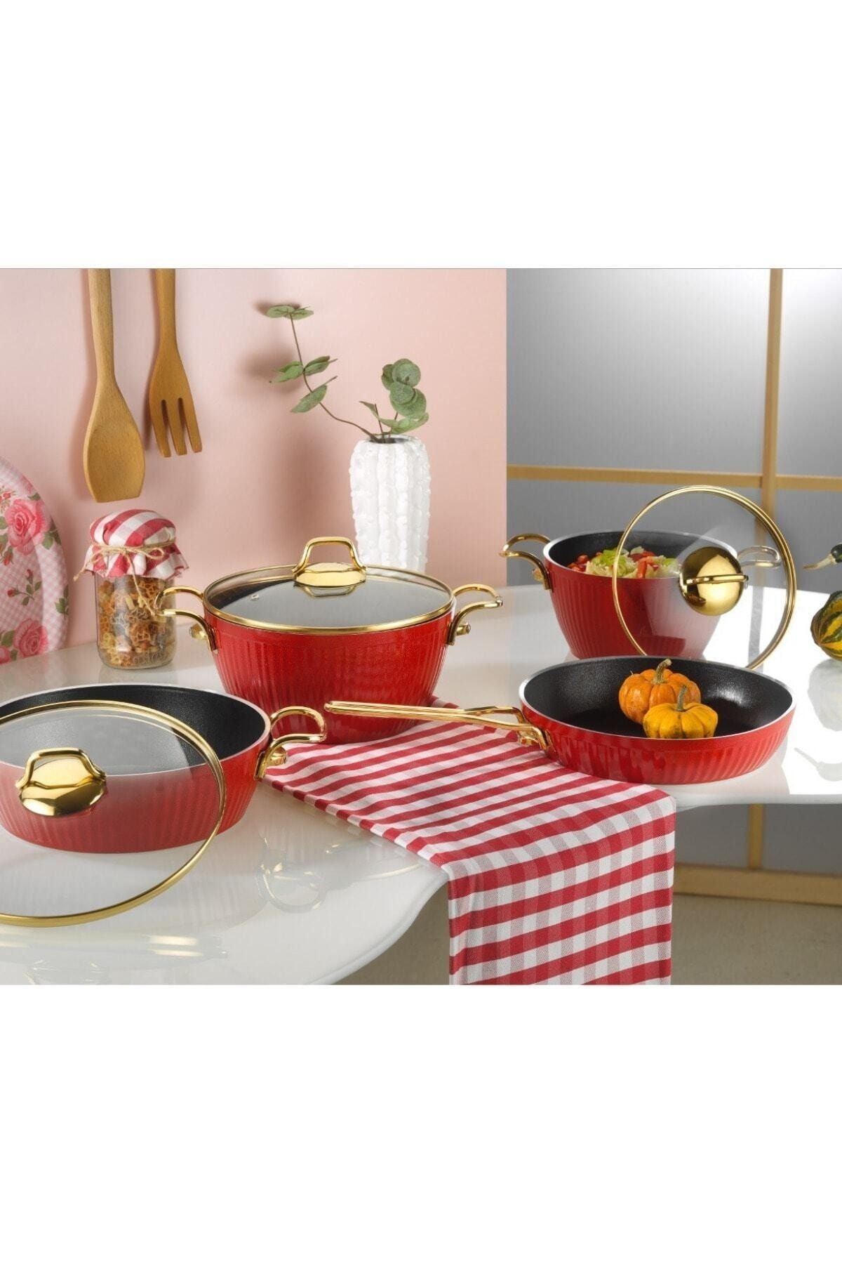 Lines MAYA 7 PCS Granite Cookware Set ALTIN KAPAK - MALLTURK