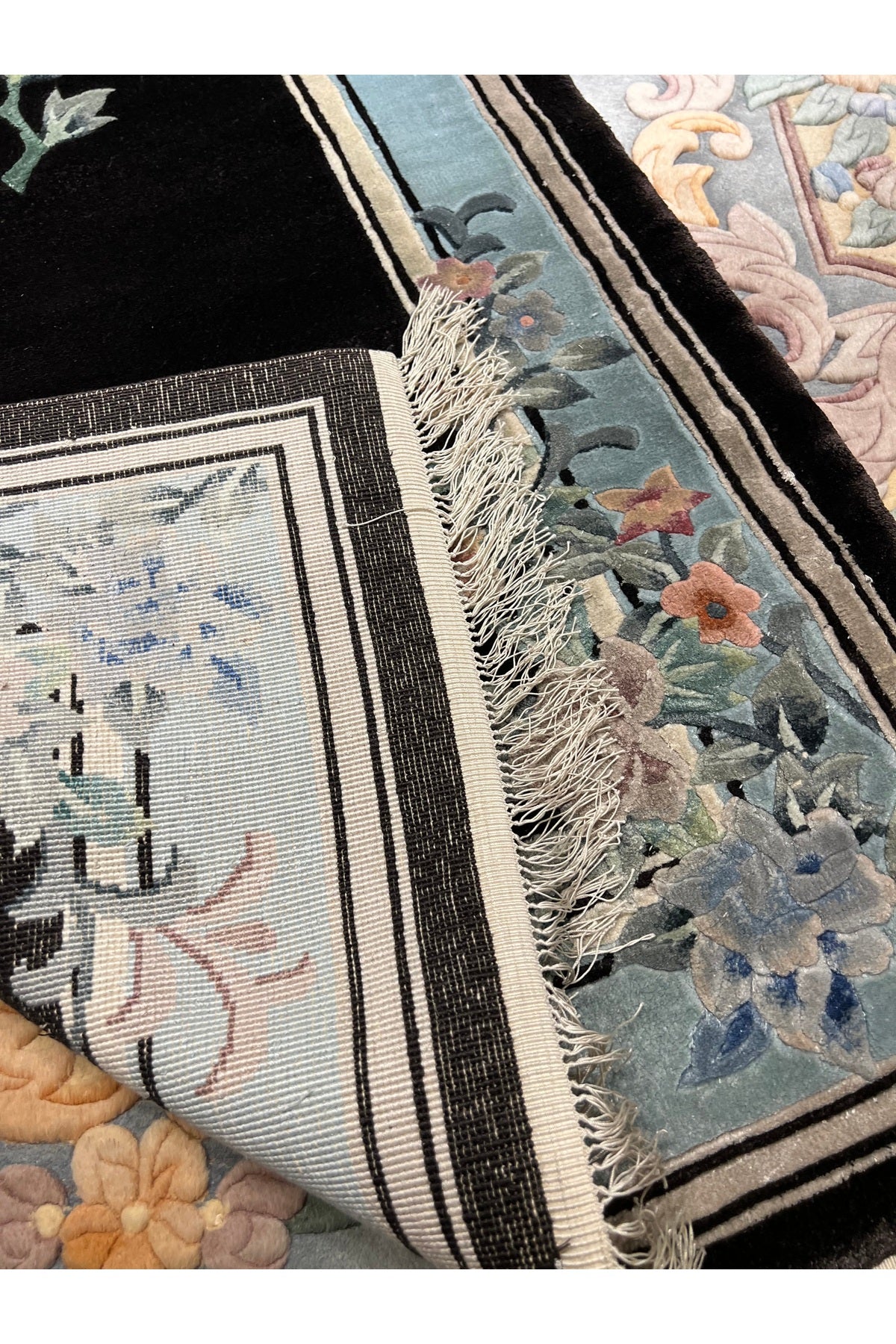 RD RAMAZAN DAG Hand Rug Art Hand-Woven Embossed Silk Chinese Rug Size 310x80 - MALLTURK