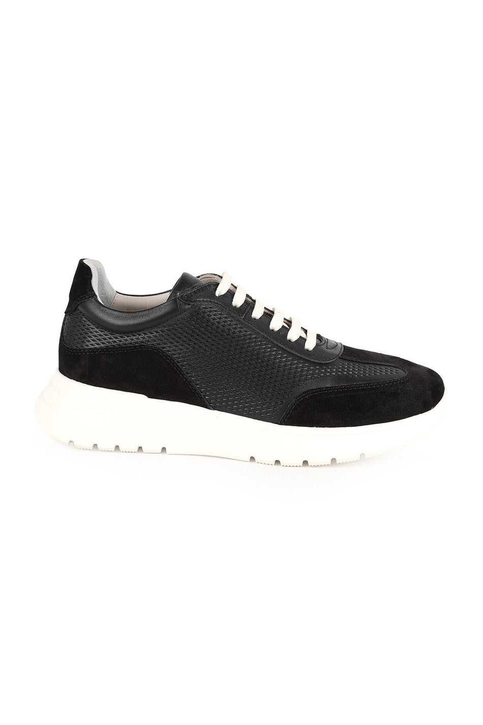 LZ5521 Lässiger Damen-Sneaker aus echtem Leder mit Velourslederbesatz, Lochdetails und leichter Sohle