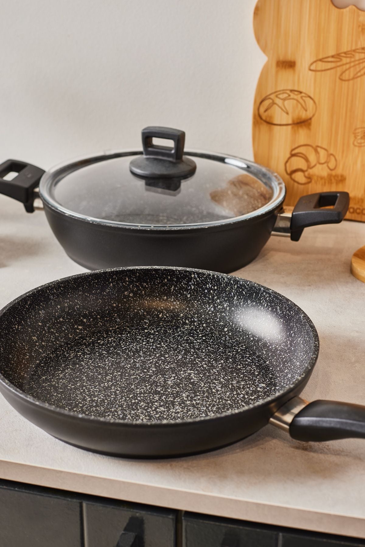 Karaca Biogranit Power 3 Piece Frying Pan Cookware Set - MALLTURK