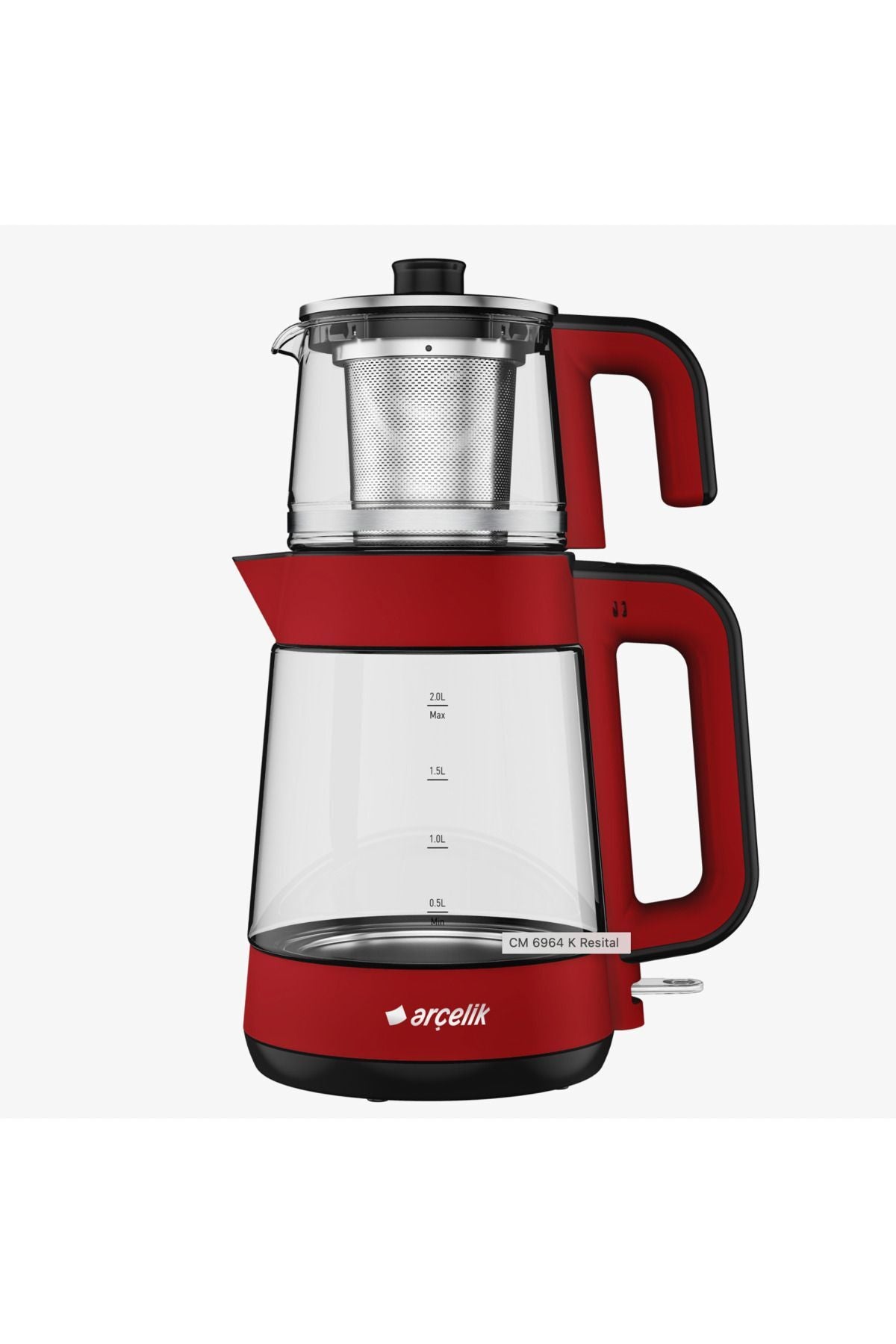Arcelik RESiTAL LED illuminated Glass Kettle Tea Maker Water Heater - MALLTURK