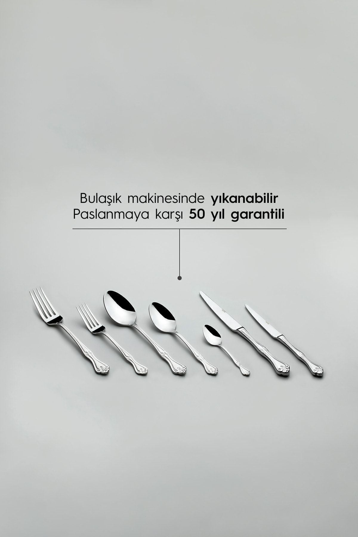 Nehir lalezar Plain 12 Place Setting 89 Piece deri Boxed Flatware Set - MALLTURK