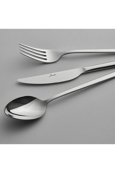 Jumbo 2001 84 Piece 12 Place Setting Steel Flatware Set - MALLTURK