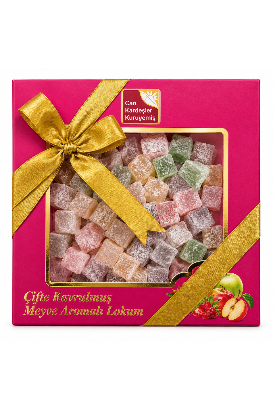 Can Kardesler Kuruyemis Double Roasted Fruit Flavored Turkish Delight 500 g - MALLTURK